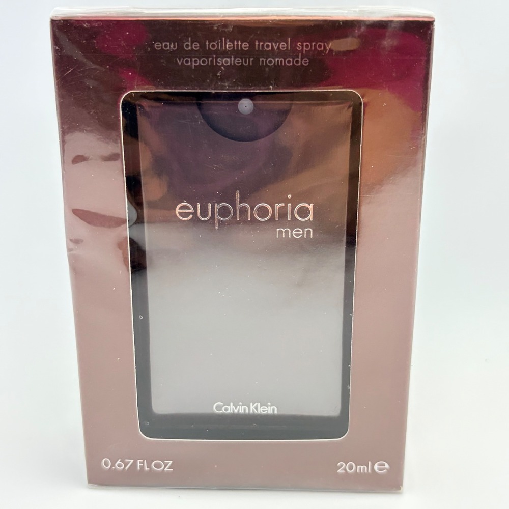 Calvin Klein Euphoria Men Eau de Toilette Travel Spray 0.67 oz 20ml New Sealed